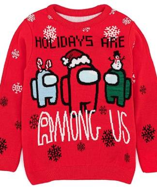 Among Us Kids Knitted Christmas Jumper