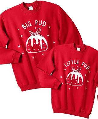 Big Pud Little Pud Family Matching Jumpers