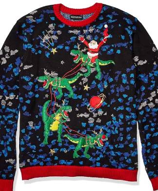 Blizzard Santa Dino Christmasdelic Jumper