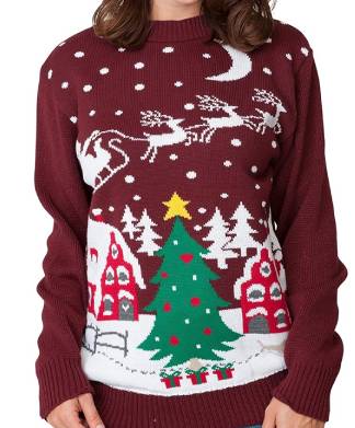 Classic Christmas Tree Reindeer Jumper