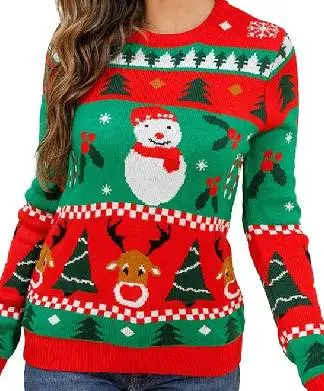 Colourful Santa Reindeer Christmas Jumper