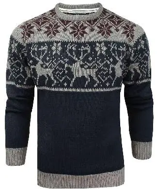 James Darby Mens Nordic Stag Festive Christmas Jumper