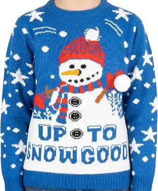 Kids Up to Snow Good Christmas Jumper
