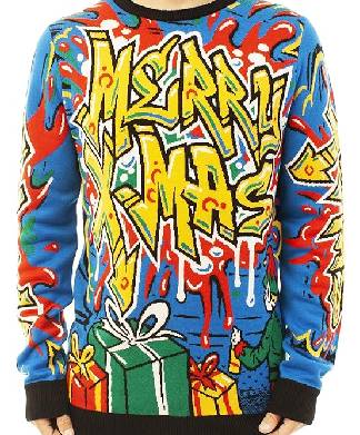 Merry Xmas Graffiti Ugly Jumper