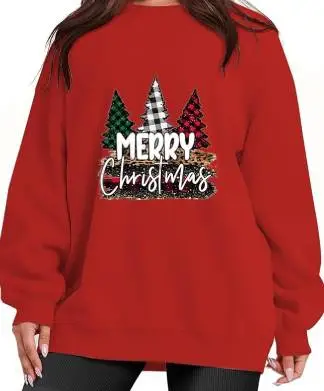 Womens Oversize Crewneck Merry Christmas Jumper
